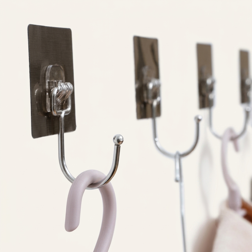 Large Adhesive Hooks (10 Pcs)