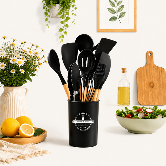 12 Pcs Silicone Spoon Set