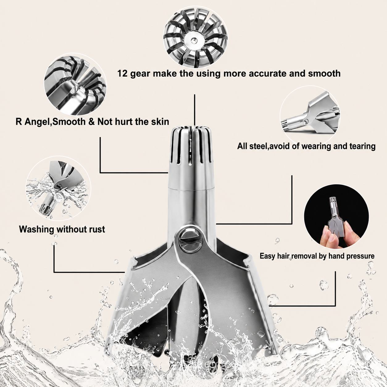 Manual Nose & Ear Hair Trimmer