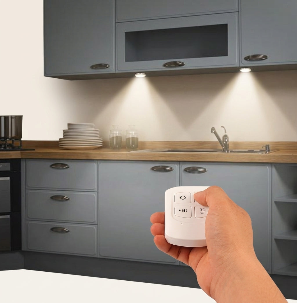 LED Light With Remote Control (3 Pcs)
