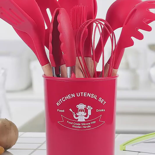 12 Pcs Silicone Spoon Set